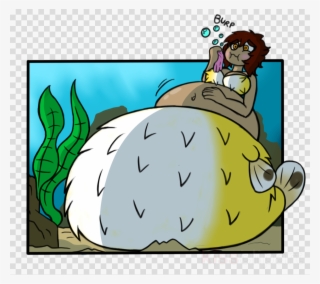 Cartoon Clipart Cartoon Pufferfish - Puffer Fish Girl