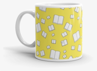 Sunny Yellow Flying Books Mug - Mug