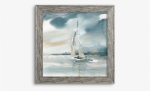 Coastal Watercolor ~ Sailboat - Star Creations Subtle Mist I By Carol Robinson Painting