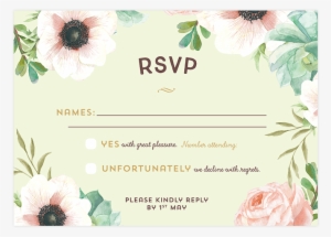Custom Wedding Response Card Invitation - Garden Roses
