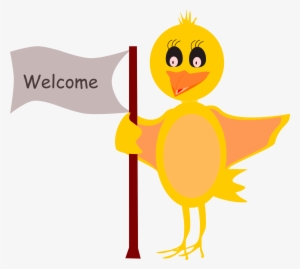 This Free Icons Png Design Of Cartoon Bird With Welcome