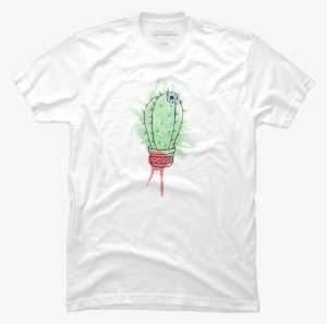 Cute Cactus Watercolor Men's T-shirt - Clothing