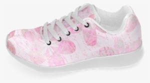 Watercolor Flower Pattern Women's Running Shoes - Sneakers
