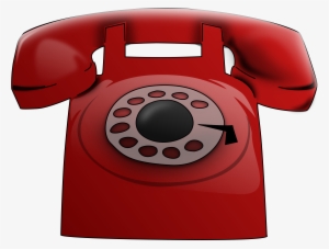 A Red Phone - Rotary Phone Clip Art