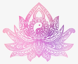 Watercolor Mandala Png Clip Art Royalty Free - Yin Yang Lotus Flower