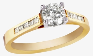 Gold Ring Diamond - Engagement Gold Rings Png