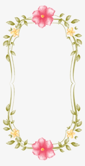 Decorative Border Clipart Png Image - Clip Art Border Shabby Chic Flowers