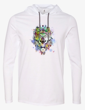 Watercolor Wolf T-shirt Hoodie - Hoodie