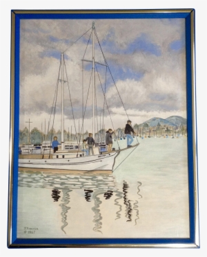 John Maccormack Farmer Acrylic Painting Sailboat Leaving - Painting
