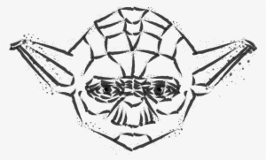 Meister Yodas Gesicht ´´schwarz-verspielt´´ - Drawing