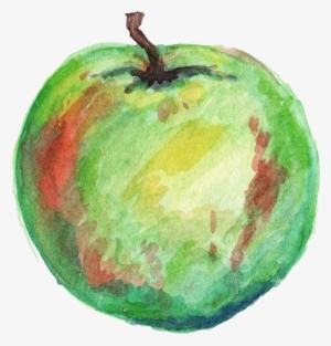 Png Free Download Transparent Watercolours Fruit - Watercolor Apple Png
