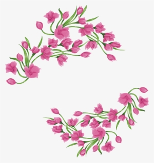 Ftestickers Watercolor Flowers Frame Borders Pinkroses - Pink Magnolia Png