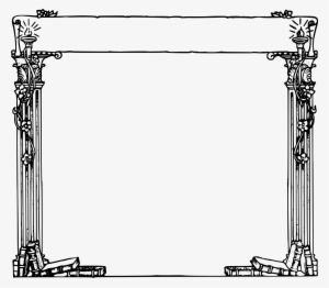 Text Box Frame Png Pic - Roman Borders Clip Art