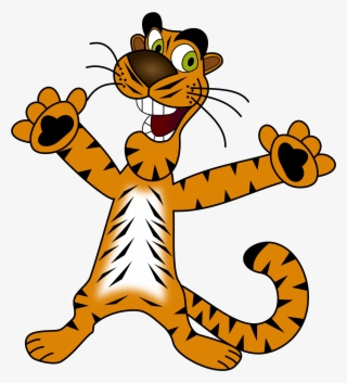Free Happy Cartoon Tiger Clip Art - Happy Animal Cartoon Png