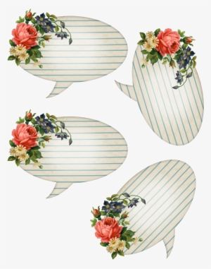 To Download Click The Following - Floral Speech Bubbles