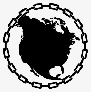 This Free Icons Png Design Of North America In Chains