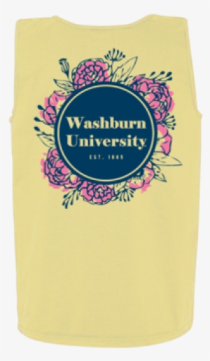 Washburn University Watercolor Flower Comfort Colors - Label