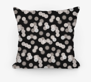 Black And White Glitter Bokeh Pattern Pillow - Pillow
