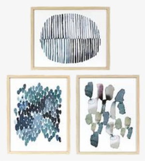 Framed Watercolor Blue Abstracts 16 X 20 3-pack - Threshold