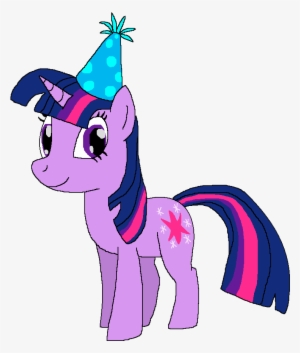 Twilight Sparkle With A Birthday Hat By Kylgrv On Clipart - My Little Pony Twilight Sparkle Birthday