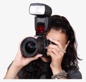 Woman Taking Photo With A Digital Camera Png Image - Full Hd Camera Png