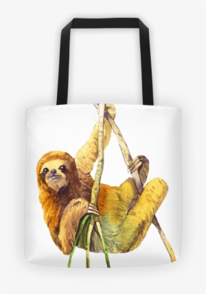 Watercolor Sloth Tote Bag - Illustration