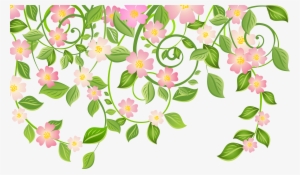 Spring Blossom Decoration With Leaves Transparent Png - Spring Leaves Transparent Background