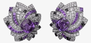Earrings With Purple Diamonds Png Clipart - Png Purple Diamond