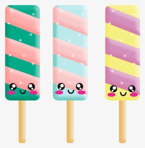 Popsicle, Kawaii Popsicle, Cute Popsicle Png And Psd - Paleta Kawaii Png