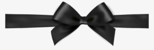 Black Bow Ribbon Png Image Background - Black Satin Ribbon Bow