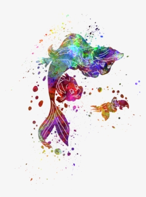 Bleed Area May Not Be Visible - Little Mermaid Watercolor