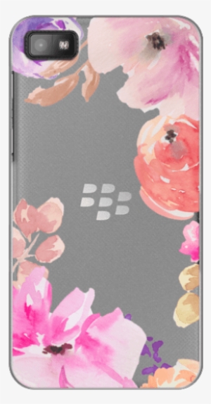 Cute Painted Flowers / Watercolor Flowers Iphone Fresca - Naztech Pc And Tpu Cover With Raised Knobs For Blackberry
