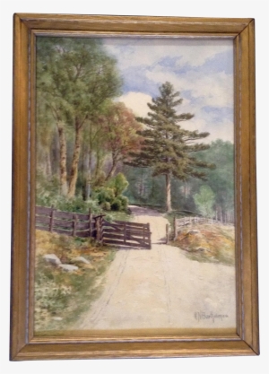 William Newton Bartholomew Painting, Old Wooden Gate - Watercolor Painting