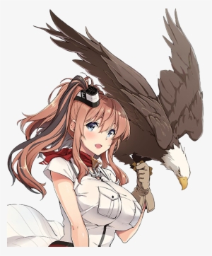 Saratoga Eagle - Anime Girl And Eagle