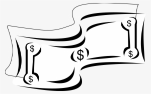 Dollar Bill Clip Art Black And White - 20 Dollar Bill Clipart