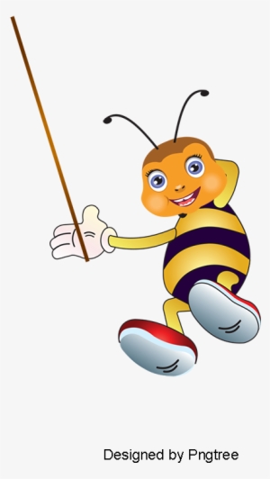 Cute Cartoon Bee, Cartoon Clipart, Bee Clipart, Cartoon - Bee