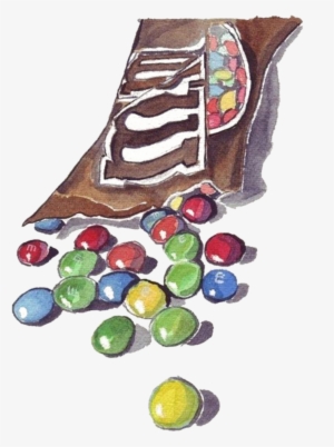 Scbeans Beans Chocolate Bean Candy Watercolor Handpaint - Candy And Wrapper Drawing