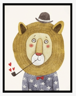 Petite Bello Room Decor Cm No Frame / Lion Modern Watercolor