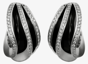 Free Png Silver And Black Earrings With Diamonds Png - Black Diamonds Earring Png