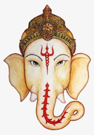 Ganesha Vector Watercolor Banner Library Stock - Shri Ganesh Head Png