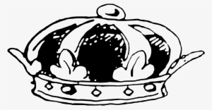 Computer Icons Black And White Drawing Crown Public - Desain Mahkota Raja Dan Ratu