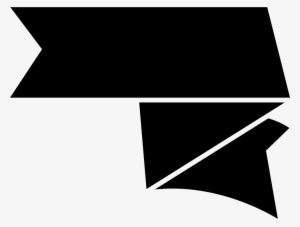 Ribbon Black Shape - Ribbon Shape Png