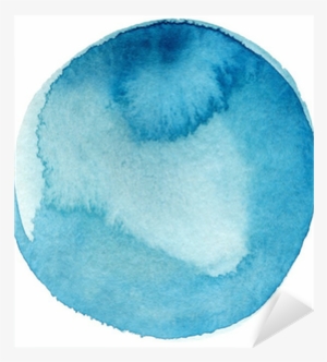 Abstract Watercolor Circle Painted Background Sticker - Gallery Direct Liliia Rudchenko's 'blue Watercolor