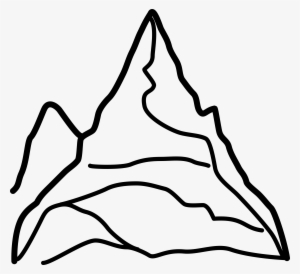 Big Image - High Mountain Clipart Black And White