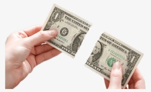 Dollar Bill Ripped In Two - 1 Us Dollar