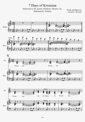 7 Days Of Kwanzaa Sheet Music Composed By Words And - Song Of The Yue Boatman
