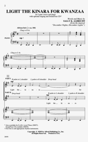 Light The Kinara For Kwanzaa Thumbnail Light The Kinara - Sheet Music