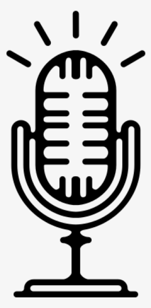 Old Microphone With A Stand Vector - Microfonos De Radio Dibujos