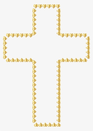 Golden Hearts No Icons Png Free And - Gold Cross Transparent
