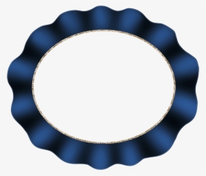 Blue Oval Picture Frame